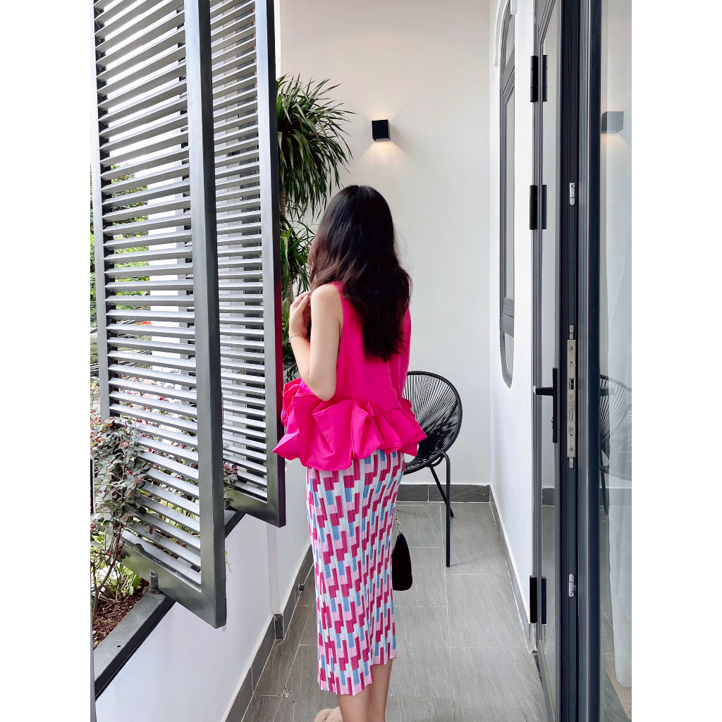 (HÀNG SẴN - ẢNH THẬT) Áo cọc tay, có đúp lót, phối tùng xòe, form babydoll - Áo cọc tay cách điệu, hàng Q.C.C.C Z.a.r.a