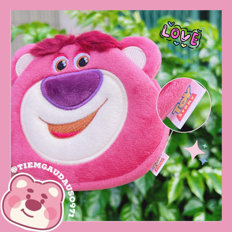 Ví Mini Gấu Dâu Lotso  Có Móc Khoá Chính hãng Toy Story