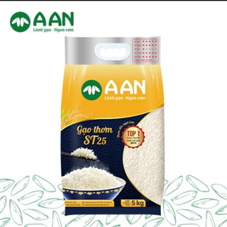 Combo 2 túi gạo st25 túi 5kg a an cơm mềm dẻo, thơm nhẹ, vị ngọt top 1 gạo ngon thế giới