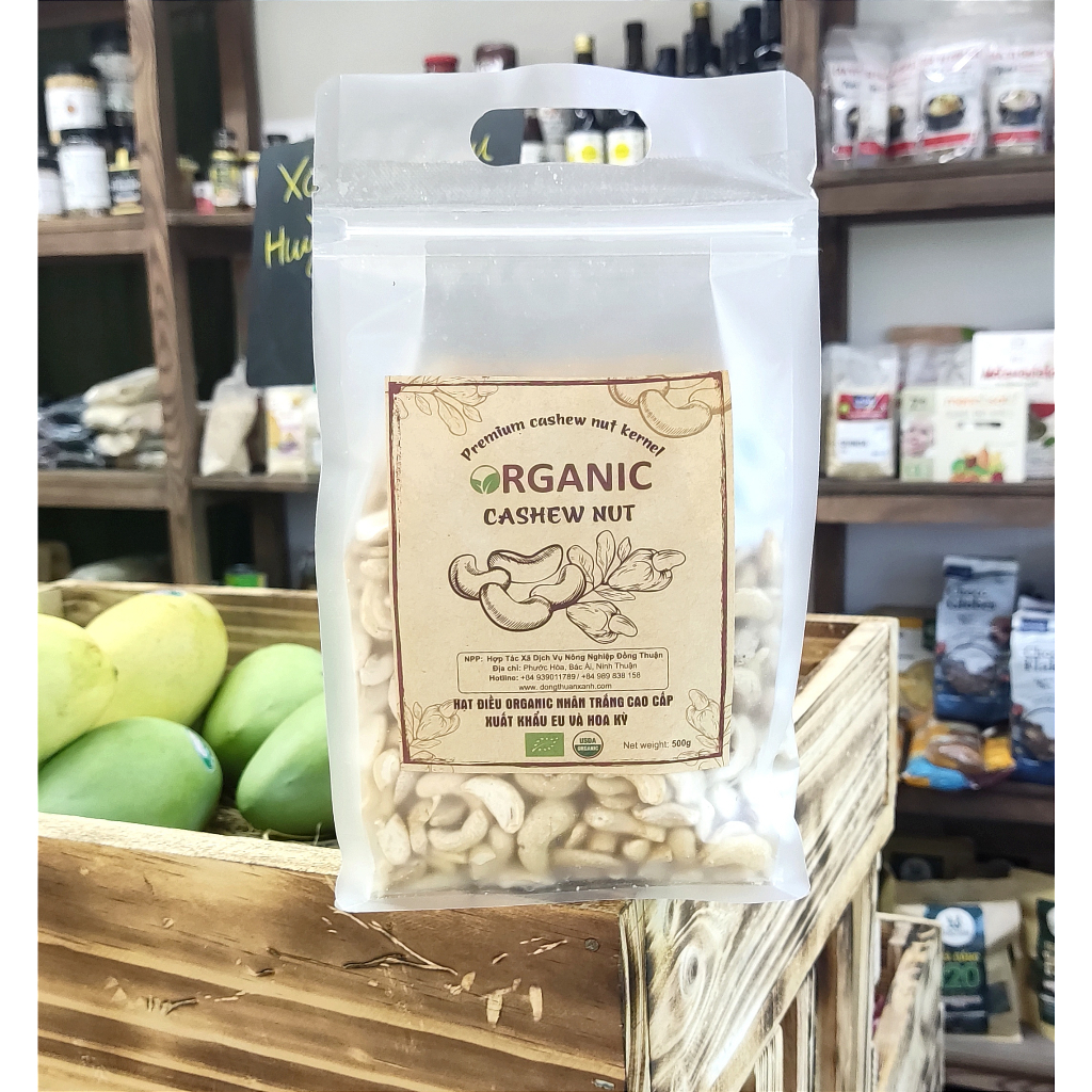 Hạt Điều Tươi Nhân Trắng Hữu Cơ đạt chứng nhận organic USDA và EU - OMGREEN ORGANICS