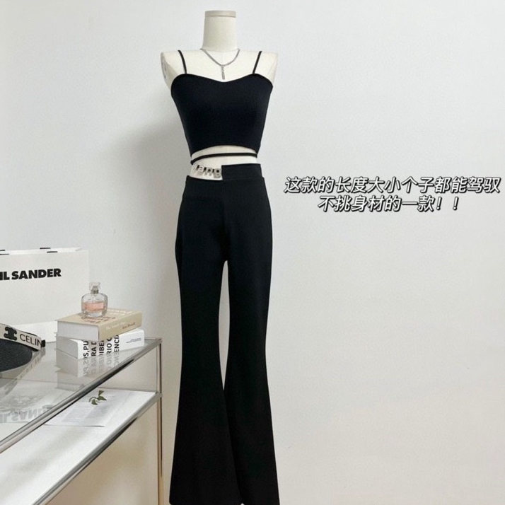 Quần dài legging nữ kết hợp hoạ tiết dây eo đính đá tôn lên vòng 2 Siêu Hank Dáng Video+hình thật