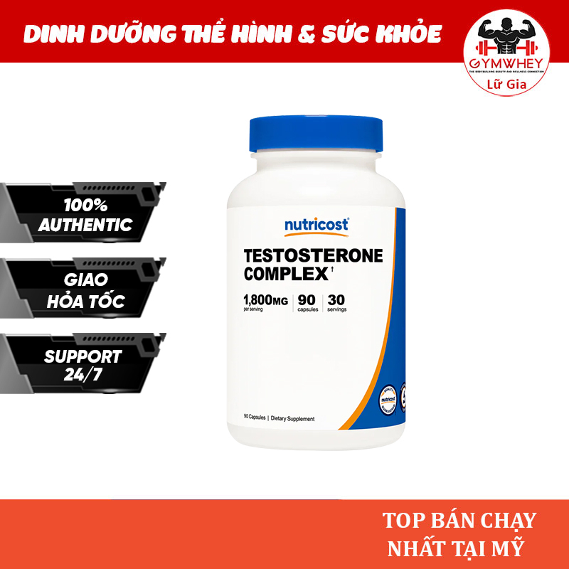 Nutricost Testosterone Complex 1800mg Viên Uống Tăng Testosterone Tự Nhiên