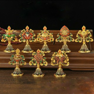 BỘ BÁT CÁT TƯỜNG - 8 BIỂU TƯỢNG CÁT TƯỜNG PHẬT GIÁO TÂY TẠNG CAO 10cm