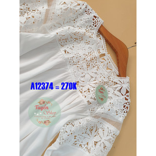 Áo kiểu phối ren tay lỡ