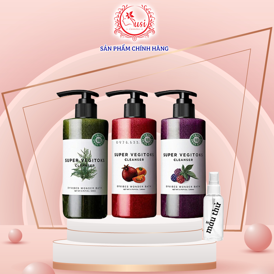 Sữa Rửa Mặt Rau Củ Thải Độc Super Vegitoks Cleanser Wonder Bath