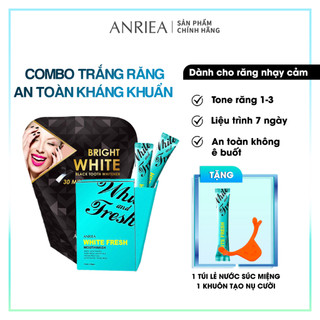 Liệu Trình 7 Ngày Than Tre Trắng Răng+1 Hộp Nước Súc Miệng-TẶNG 1 Khuôn nụ cười + 1 gói Nước súc miệng A02.A09.A15.A10