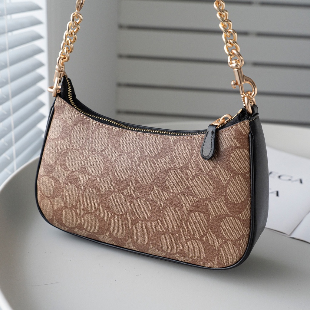 Túi xách nữ Coach chính hãng Túi đeo sát nách Terry Ms25 dài vừa Túi Messenger CA548