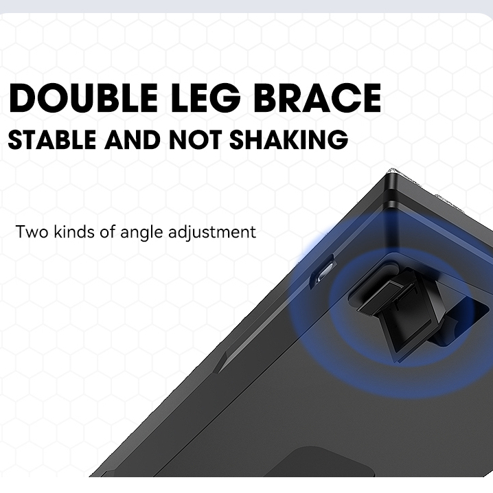 Bàn phím cơ LEAVEN trong suốt K840 84 phím - 20 chế độ LED Rainbow - Hot-swap  Bàn phím pha lê