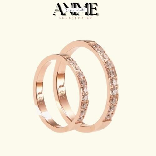 Nhẫn Cặp Đôi CDE Semi Eternity Ring Nhẫn Bạc Couple Chính Hãng ANIME