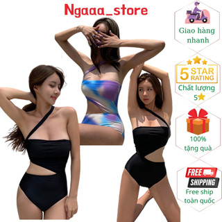 Bikini liền thân cut eo BK16, Đồ bơi nữ 1 mảnh đi biển khoét eo lệch vai sexy phong cách hàn quốc trẻ trung