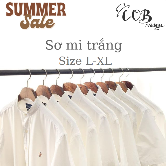Áo sơ mi trắng casual, công sở Nhật,Hàn - secondhand (2hand) - COB.vintage