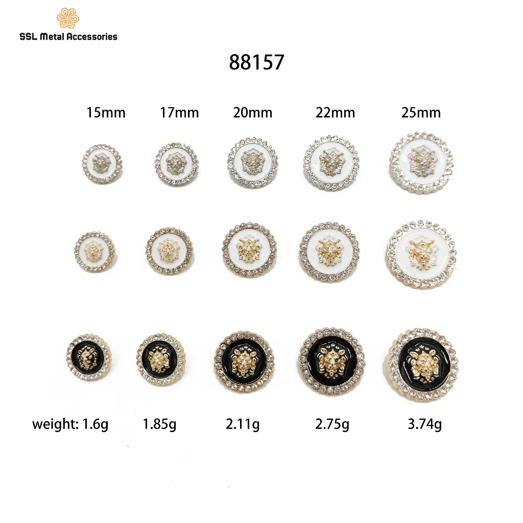 Cúc áo kim loại thời trang cao cấp cho áo vest, sơ mi, áo dạ - alloy button 88157