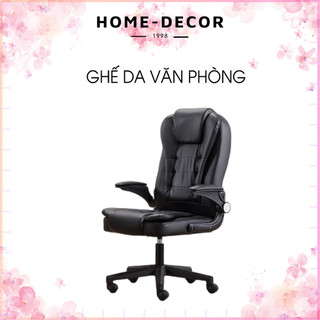 Ghế Văn Phòng, Ghế Giám Đốc - Bọc Da, Tay Gấp 90 Độ YURITE
