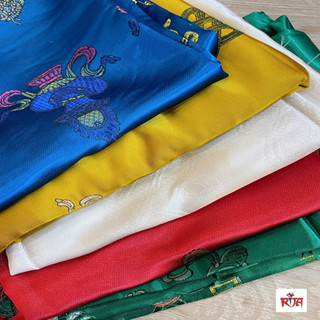 Khăn Khata, khăn ban phước Mật Tông thêu Bát cát tường dài 2,6 mét - Rita Shop
