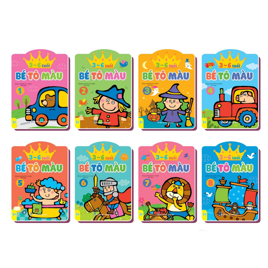 Sách - Combo 8 cuốn Bé Tô Màu (3-6 tuổi) - ndbooks