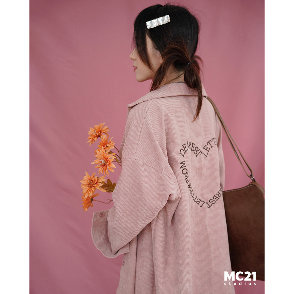 Áo sơ mi nhưng tăm MC21.STUDIOS oversize Unisex nam nữ form rộng bigsize Ulzzang Streetwear Hàn Quốc vải xịn A3506