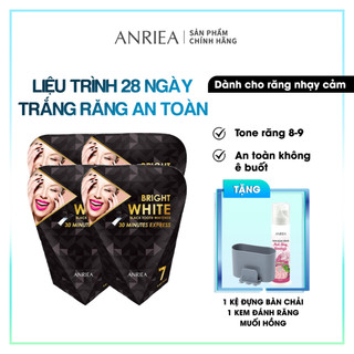 Liệu trình 28 Ngày Miếng Dán Trắng Răng TẶNG 1 Kem Đánh Răng Muối Hồng Himalaya + 1 kệ đựng bàn chải 4A02.A20.A12