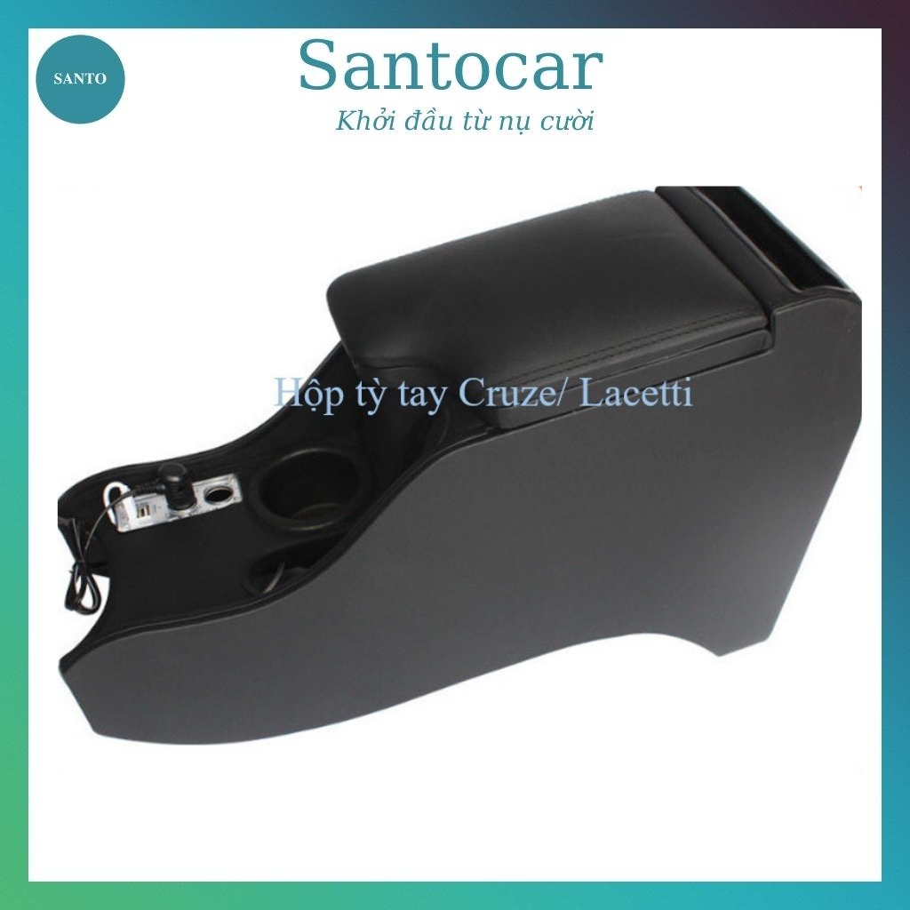 Hộp tỳ tay Cruze, Lacetti, bệ tỳ tay Cruze, Lacetti dáng dài , hàng theo xe - Santocar