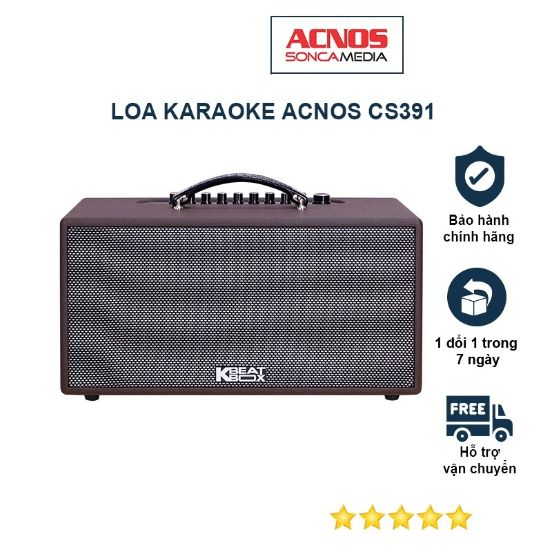 Loa Karaoke Acnos CS391, Bảo hành chính hãng, Phiên bản 2022 , loại chất lượng + tặng kèm túi chống sốc micro