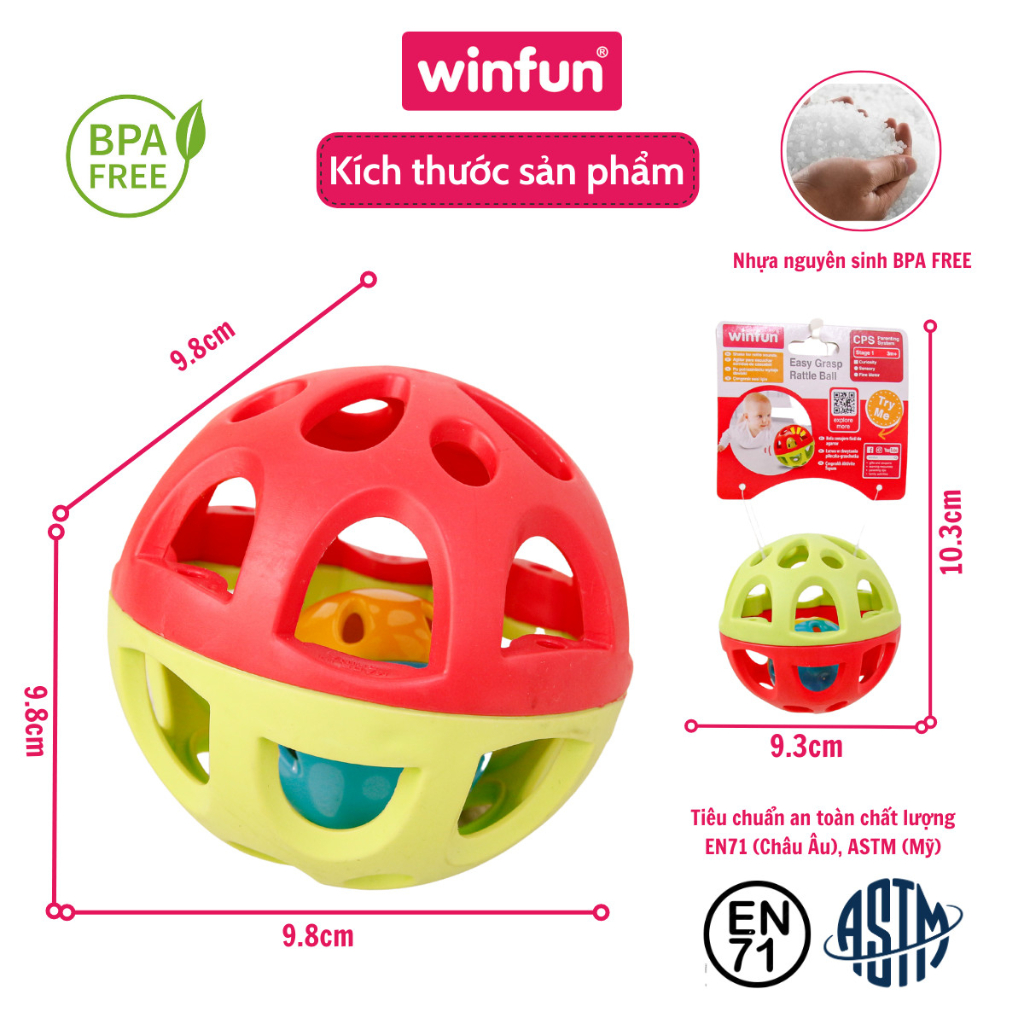 Đồ chơi bóng lục lạc tập bò Winfun 0779 cho bé từ 6 tháng tuổi