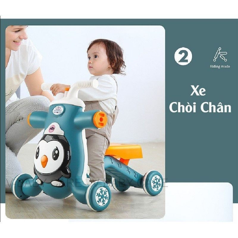 Xe tập đi cho bé đa năng 3 trong 1, Xe tập đi có nhạc và đèn cao cấp