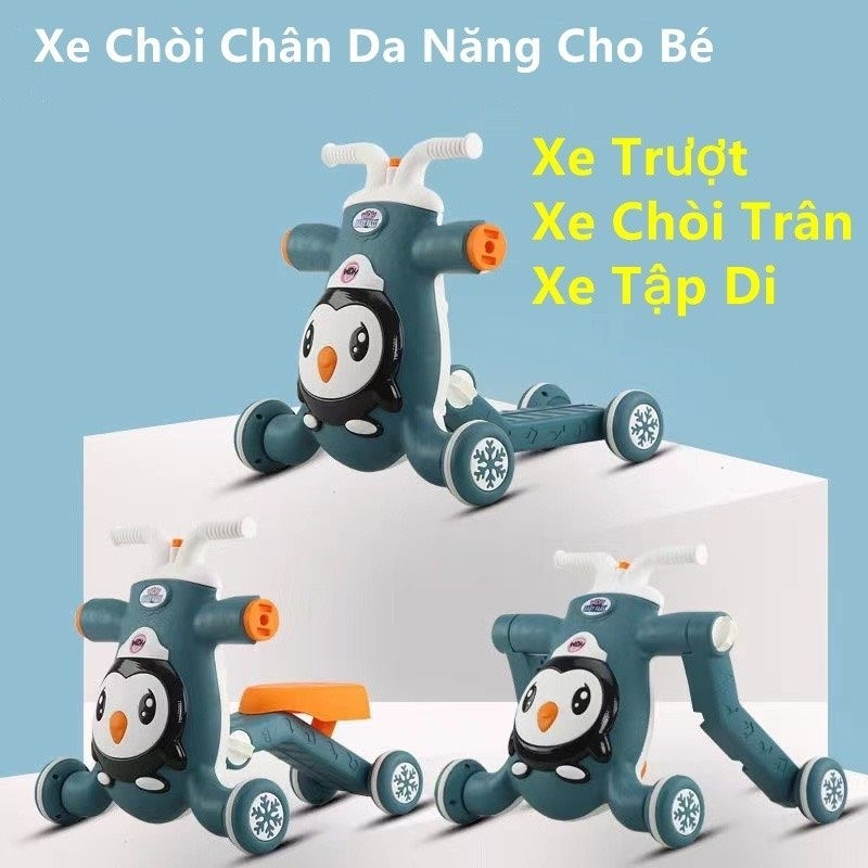 Xe tập đi cho bé đa năng 3 trong 1, Xe tập đi có nhạc và đèn cao cấp