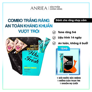 Liệu Trình 14 Ngày Miếng Dán Trắng Răng + 1 Hộp Nước Súc Miệng kèm quà tặng hấp dẫn 2A02.A09.A03.A10.A15