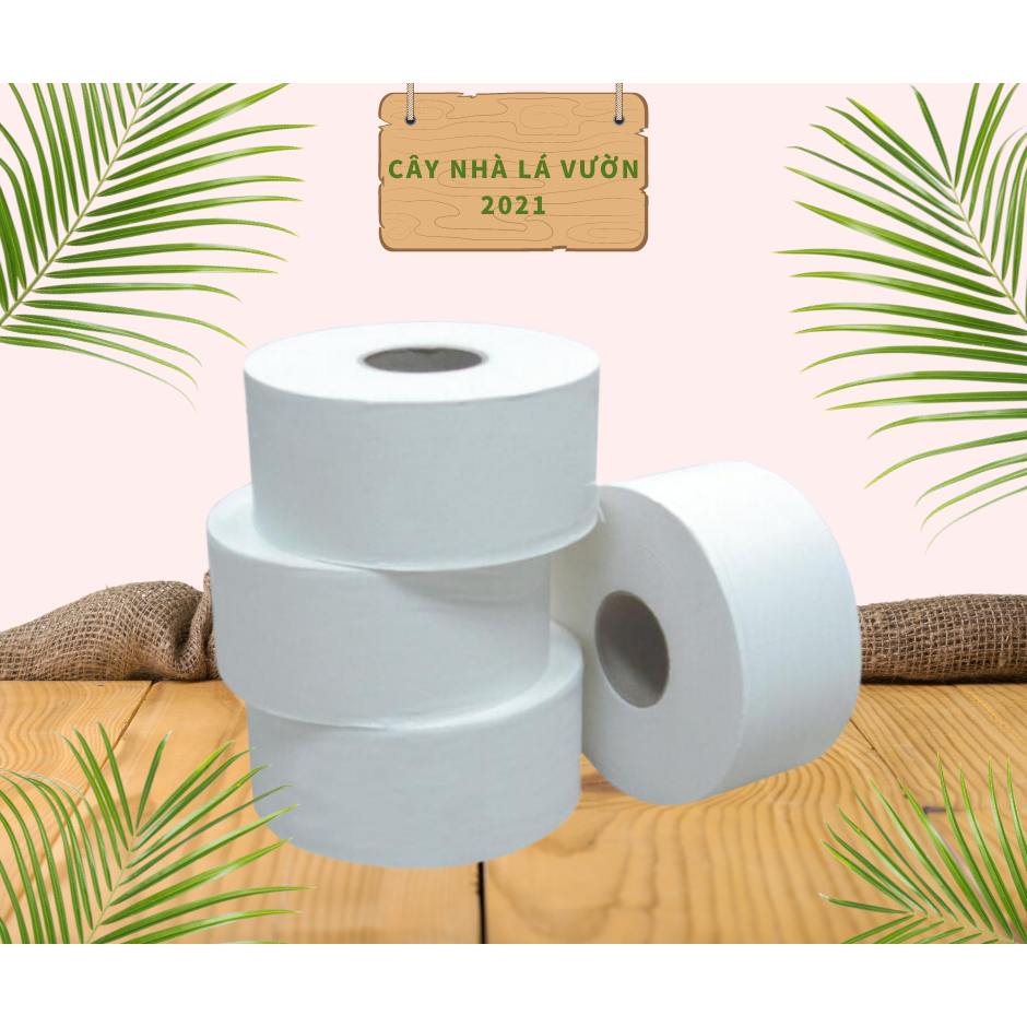 Giấy Vệ Sinh Khải Khuê ( 2 lớp/cuộn lớn ) ( 700gram/cuộn )