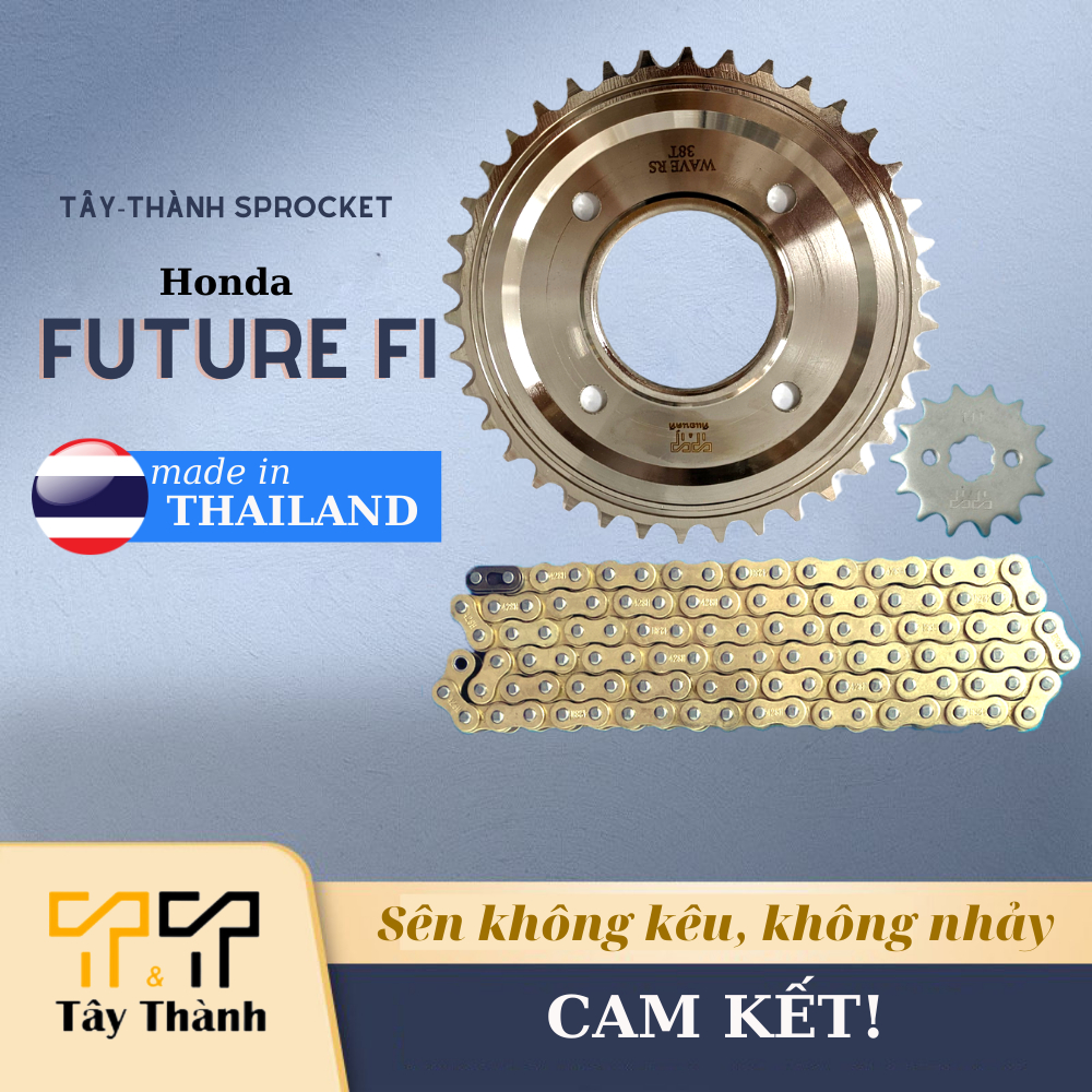 Nhông sên dĩa Honda Future, mau vàng sên 10ly,NSD honda Future