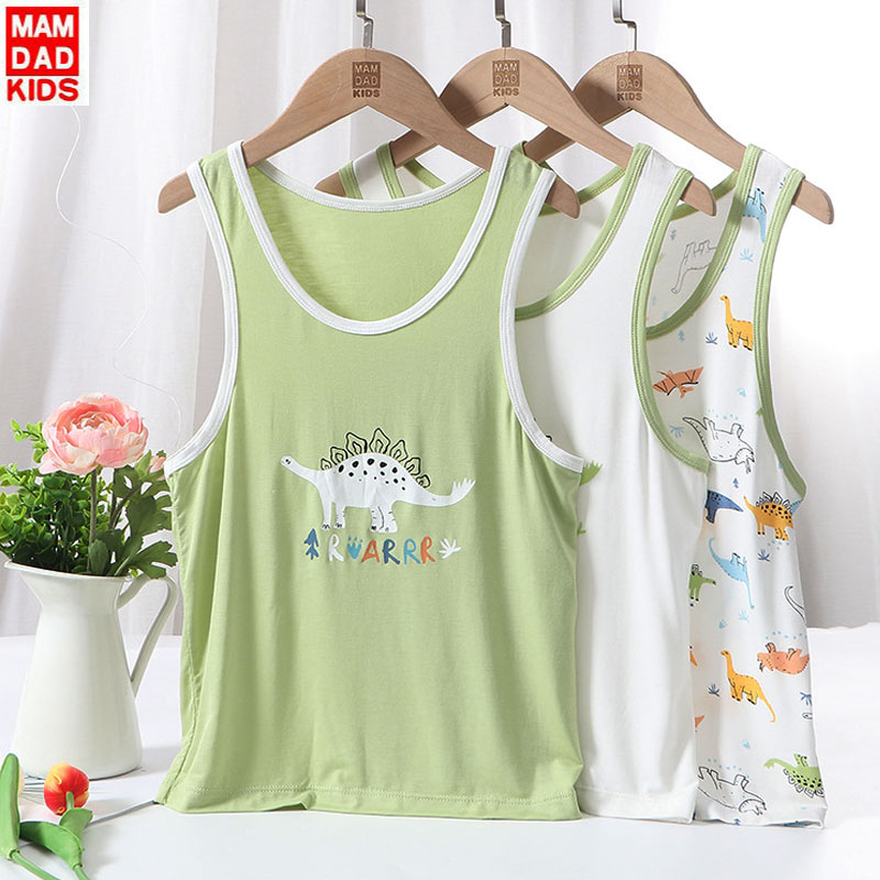 COMBO 3 Áo sát nách chất cotton Lạnh mùa hè hãng MAMDADKIDS cho bé Trai