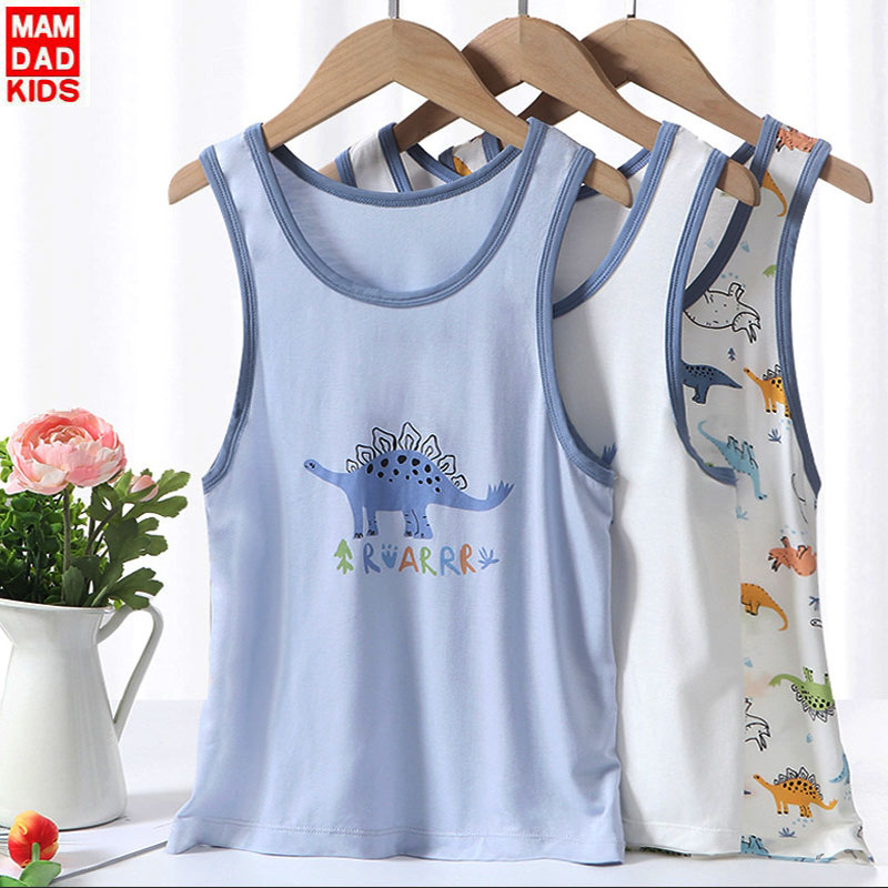 COMBO 3 Áo sát nách chất cotton Lạnh mùa hè hãng MAMDADKIDS cho bé Trai