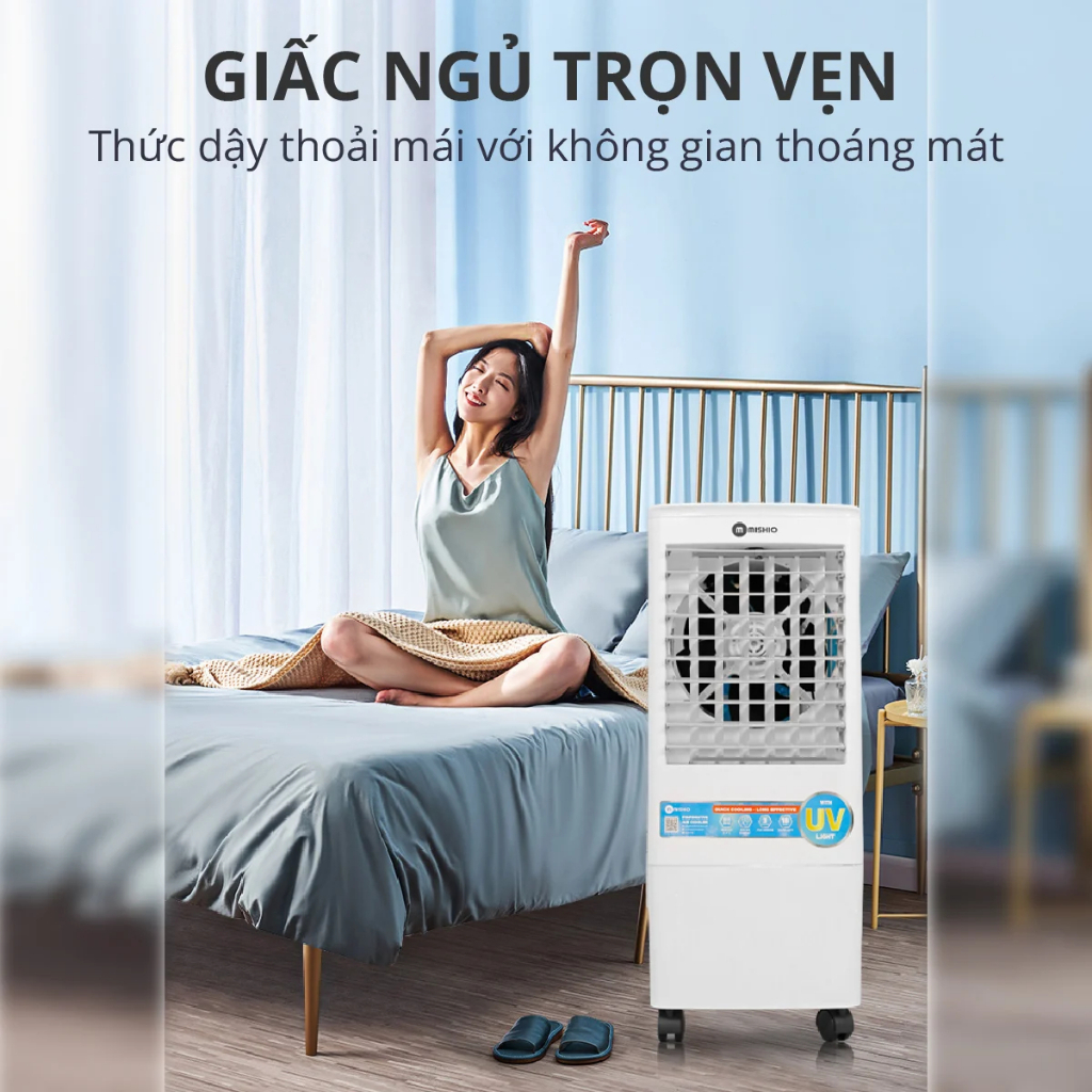 Máy làm mát không khí Mishio MK310 diệt khuẩn tia UV dung tích 20L