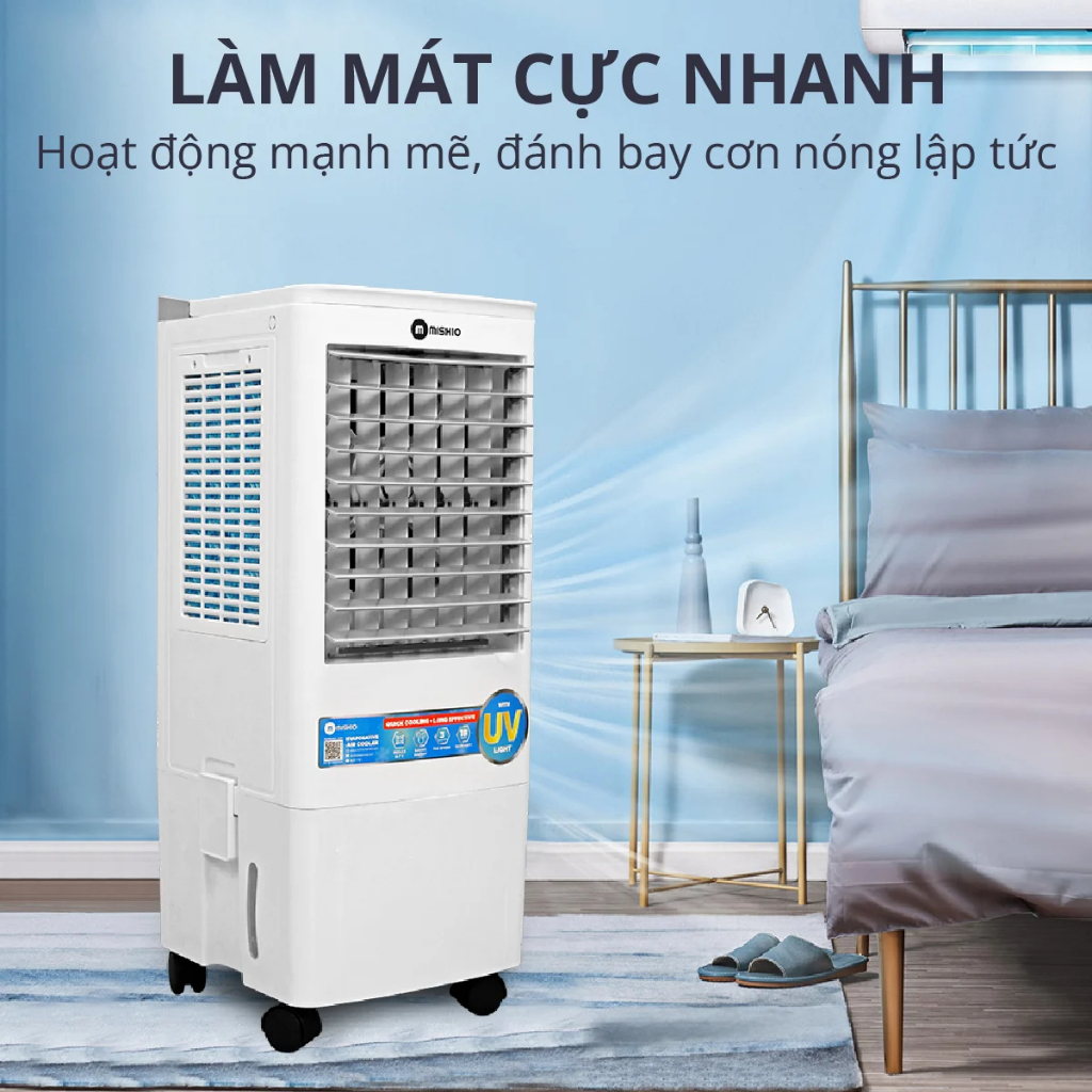 Máy làm mát không khí Mishio MK310 diệt khuẩn tia UV dung tích 20L