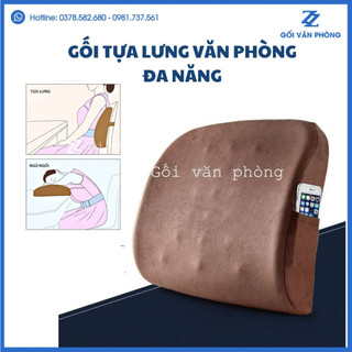 BẢO HÀNH 3 NĂM- Tựa Lưng Ghế Văn Phòng, Đệm Lưng Cao Su Non Chống đau mỏi lưng Zuri Pillow GTL03