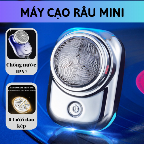Máy cạo râu Mini 6 lưỡi kép tự động mài , Dao cạo điện chống nước IPX7