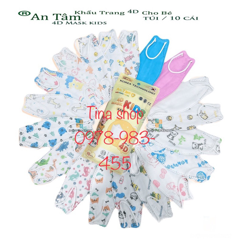 Khẩu trang y tế KF94 người  lớn và  trẻ em 1 cái  lẻ