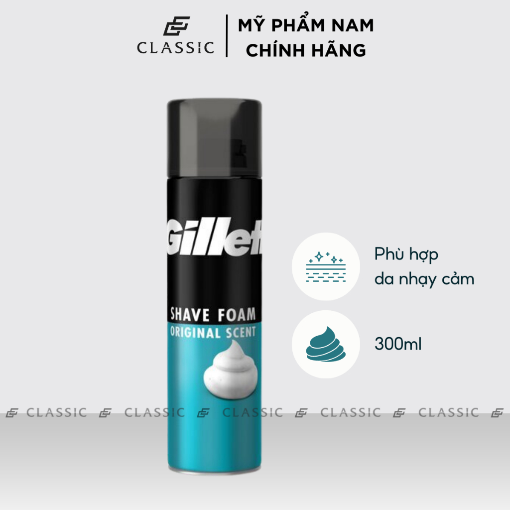 Bọt cạo râu Gillette Foamy Shave 300ml