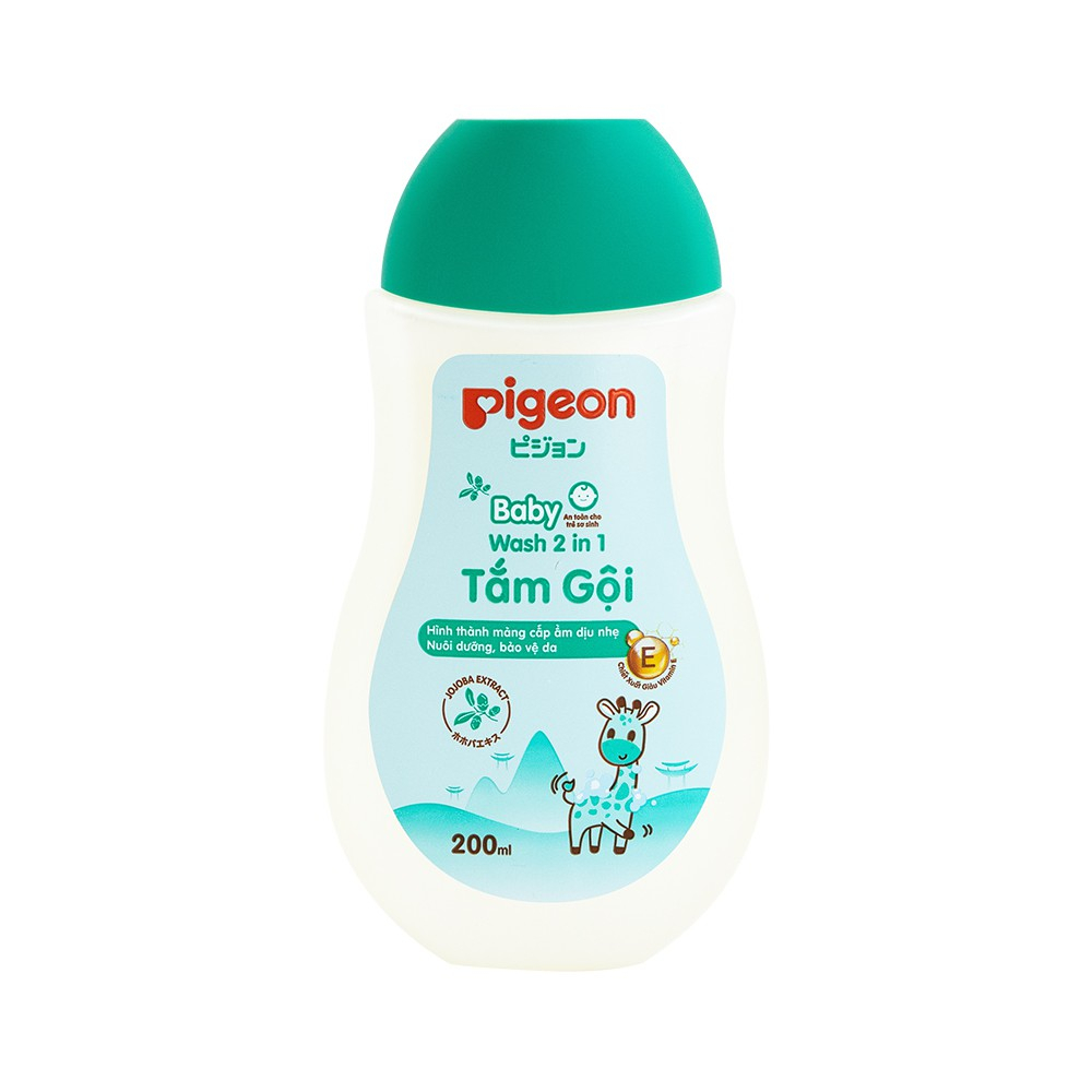 Sữa tắm gội dịu nhẹ Pigeon 2in1 cho bé sơ sinh 200ml 700ml Hoa hướng dương/ Jojoba Beandy Kids