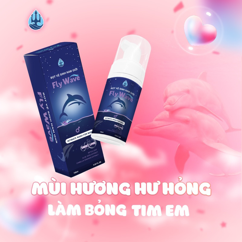 Dung dịch vệ sinh nam giới tạo bọt Fly Wave hương tình yêu unisex Sweet Love 100ml