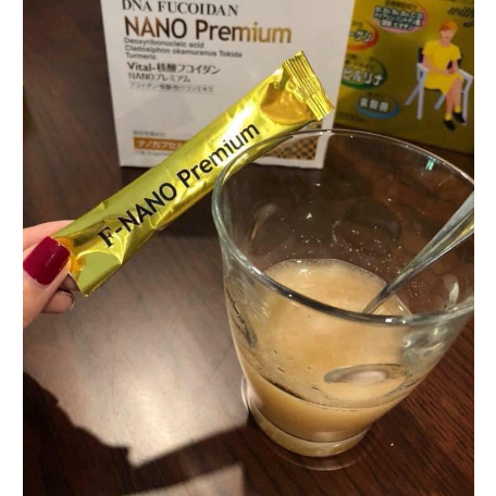 Fucoidan Nano Vàng 90 Gói, Vital DNA Fucoidan Nano Premium  - Hàng nội địa Nhật date xa