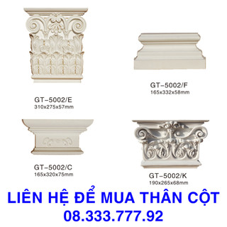 Cột vuông phù điêu, cột lã mã trang trí, chất liệu pu siêu bền, mã gt-5002/e, gt-5002/f, gt-5002/c, gt-5002/k