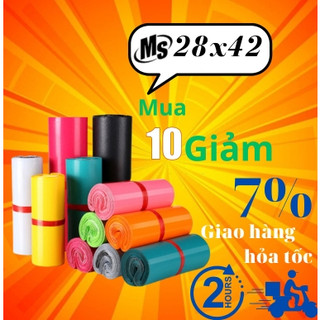 Túi đóng hàng niêm phong kt 28x42 cm, có keo dán, cuộn 100 túi PE siêu dai, dày, mịn Túi Đóng Hàng MS