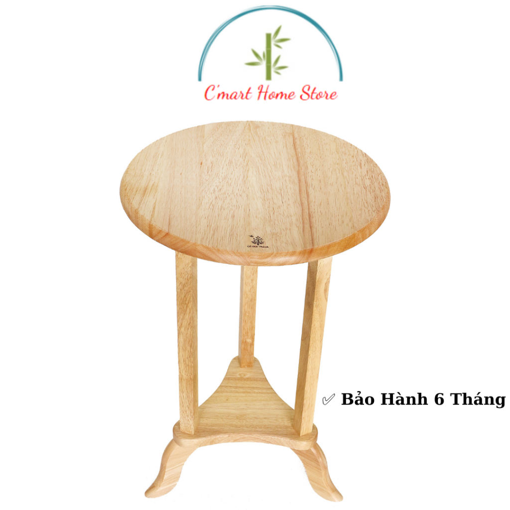 Kệ gỗ để chậu hoa, bàn tròn để đồ gia đình tiện gọn - Gỗ Cao Su bền Đẹp sang Trọng - Gỗ Đức Thành 36021k