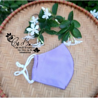Khẩu trang vải lụa (lụa latin) mỏng nhẹ, mát