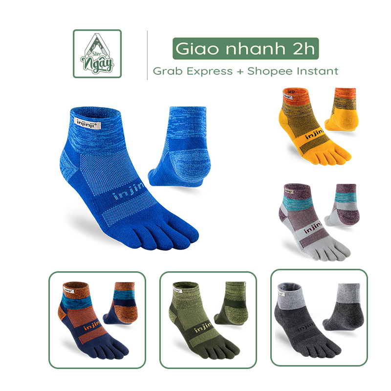 TẤT CHẠY TRAIL XỎ NGÓN INJINJI TRAIL MIDWEIGHT MINI CREW