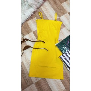 Đầm dây body thun thái + gân