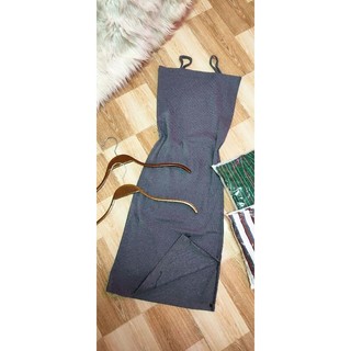 Đầm dây body thun thái + gân
