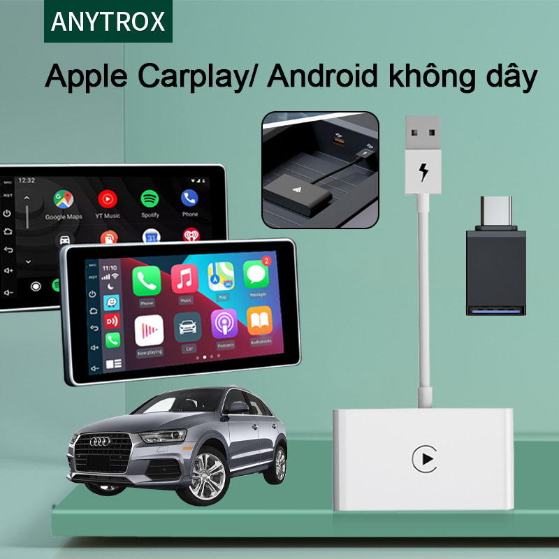 ANYTROX Bộ điều hợp CarPlay không dây cho CarPlay Dongle, Chuyển đổi CarPlay có dây của nhà máy sang CarPlay không dây | BigBuy360 - bigbuy360.vn