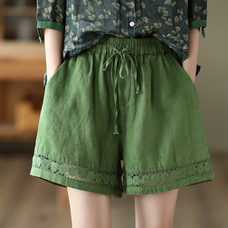 || Mấn - manintage || - Sooc bò nhún eo ống rộng