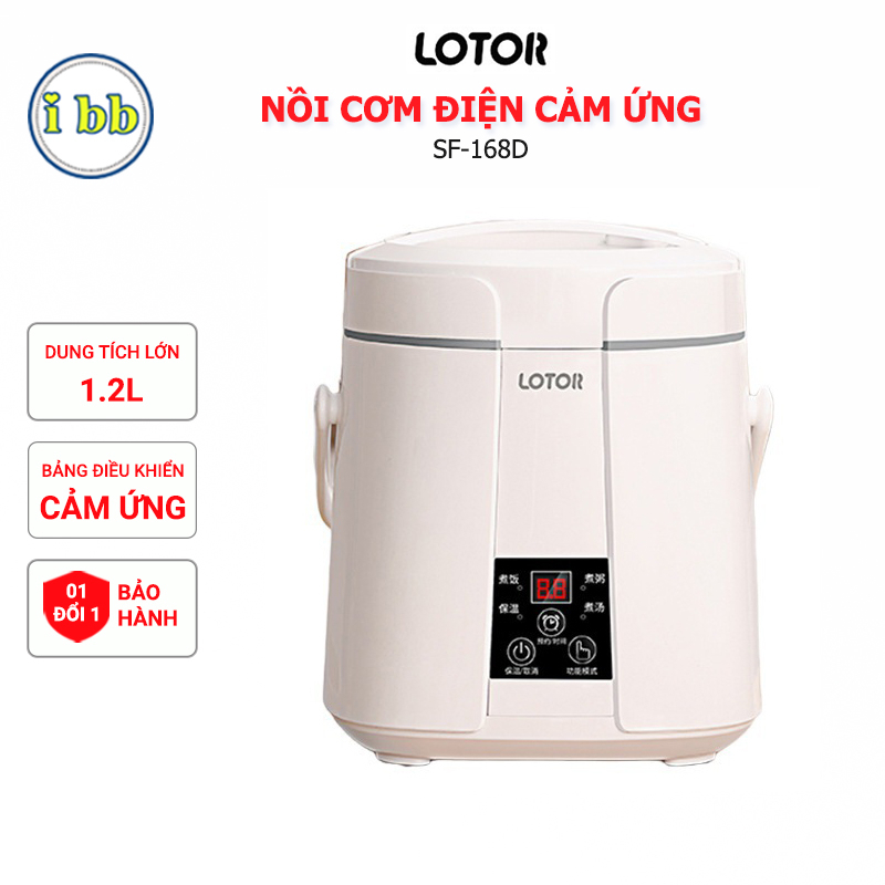 Nồi cơm điện tử Lotor SF-168D CẢM ỨNG hẹn giờ thông minh, nồi cơm điện mini dung tích 1.2L , nhiều chế độ nấu